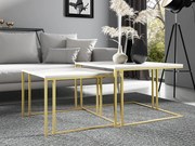 Zestaw 2 stolików kawowych Froyw Złoty