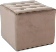 Pufa LORI VELVET ciemnobeżowa