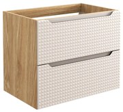 Szafka pod umywalkę LUXOR BEIGE 82-70-2S 70cm dąb olejowany/beżowa COMAD