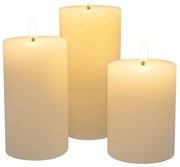 Dekoracyjne świece LED Ø 7,5 cm, 3 szt.