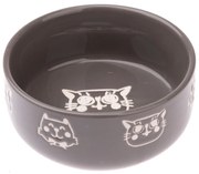 Szara miska ceramiczna dla kota Dakls, 300 ml