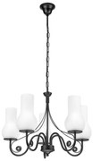 Brilagi - LED Żyrandol na łańcuchu COTTAGE 5xE14/40W/230V czarny/biały