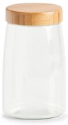 Szklany słoik ze szczelną pokrywką z bambusa, 1600 ml