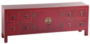Czerwona niska komoda 130x50,5 cm Oriente – Ixia