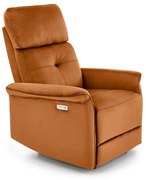 Fotel rozkładany SEMIR VELVET cynamonowy HALMAR