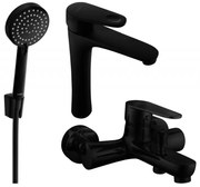 Mexen Kama R75 zestaw wannowy, czarny - 72513R75-70