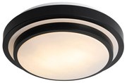 Zewnetrzna Nowoczesna lampa sufitowa czarna z biała 35 cm IP44 - Walden Nowoczesny Oswietlenie zewnetrzne