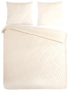 Kremowa pościel dwuosobowa z mikrowłókna 200x220 cm Pure Zigzag – Good Morning