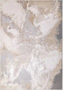 Dywan abstrakcyjny - 160x230cm - Beżowy, szary, srebrny - Aurora Etch