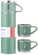 Termos 500 ml z 3 kubkami HOT&COLD, zielony