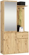 Garderoba z lustrem dąb artisan M7-M75