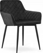 PROMOCJA Czarny aksamitny krzesło NOLA II. jakość.