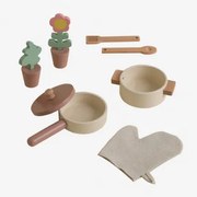 Przybory Kuchenne Z Drewna Drisy Kids Kolory Naturalne - Sklum