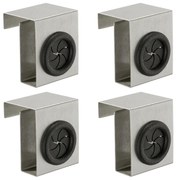 Zestaw haczyków kuchennych z funkcją push, 4 sztuki