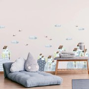 Naklejki na ścianę - Domy na wzgórzach