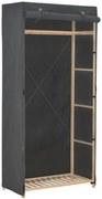 Grafitowa szafa tekstylna do garderoby K7-H69