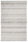 Jasnoszaro-kremowy bawełniany dywan tkany ręcznie odpowiedni do prania 140x200 cm Air Natural – Lorena Canals