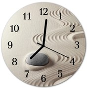 Zegar ścienny okrągły Kamienie piasek