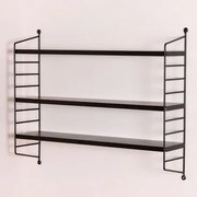 Modułowa Półka Ścienna ↔︎60 Cm Ze Stali Emine Czarna - Sklum