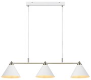Biała lampa wisząca z trzema kloszami Markslöjd Klint