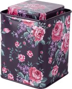 Altom Blaszany pojemnik kwadratowy Charlotta, fioletowy