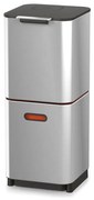 Stalowy kosz na śmieci do segregacji odpadów 40 l Totem Compact – Joseph Joseph