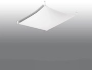Plafon LUNA 1 tkaninowy biały SOLLUX  LIGHTING