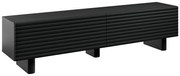 Szafka RTV 2-drzwiowa z MDF - 180 cm - Czarny - LUDIMA