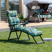 Leżak ogrodowy z podnóżkiem Lena Lounger Black Edition G058-02PB PATIO