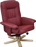 Fotel relaksacyjny H56,  bordowy