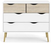 Biała komoda Tvilum Oslo, 99 x 82 cm