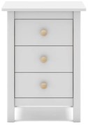Biała dziecięca szafka nocna z drewna sosnowego Max – Marckeric