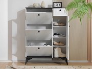 Mebel na buty - 3 klapy, 1 szuflada i 1 drzwi - Biały