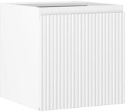 Mexen Rivel szafka łazienkowa podumywalkowa 45 cm, 1 drzwi, ryflowana, biała mat - 91A21-04547-1-BF01