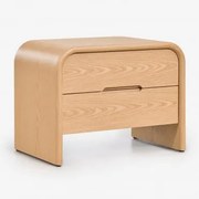 Zestaw 2 Szafek Nocnych 45x40 Cm Z Mdf Claudres Roble - Sklum