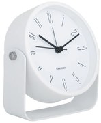 Karlsson 5989WH designerski budzik biały,średnica 12 cm