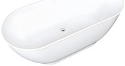 Wanna wolnostojąca owalna - 210 L - 150 x 74 x 57 cm - biała - akrylowa - MOBULA