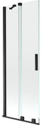 Mexen Velar parawan nawannowy 2-skrzydłowy rozsuwany 75 x 150 cm, transparent, czarny - 896-075-000-01-70