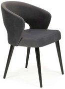 Czarne krzesło welurowe  M2-H41