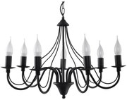 Żyrandol na łańcuchu MINERWA 7 7xE14/40W/230V czarny