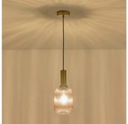 Żyrandol na lince 1xE27/15W/230V brązowy śr. 13 cm