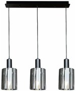 Czarna metalowa lampa wisząca H8-G16