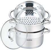 Garnki na indukcję do gotowania na parze 22cm F7-M09