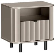 Szara szafka nocna ryflowana glina M6-W95