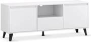 Biała skandynawska szafka RTV na nóżkach W7-Z64