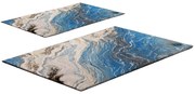 Niebieskie dywaniki łazienkowe zestaw 2 szt. 60x100 cm – Foutastic