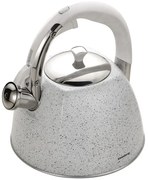Klasyczny czajnik z gwizdkiem biały marmur 3L A0-G42