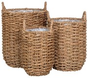 Osłonki na doniczki z trawy morskiej zestaw 3 szt. ø 31 cm Hue – House Nordic