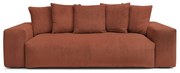 Ceglasta sztruksowa sofa 280 cm Voltaire – Bobochic Paris