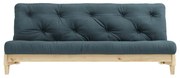 Sofa rozkładana z niebieskozielonym pokryciem Karup Design Fresh Natural/Petrol Blue